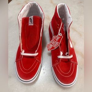 Vans red high tops